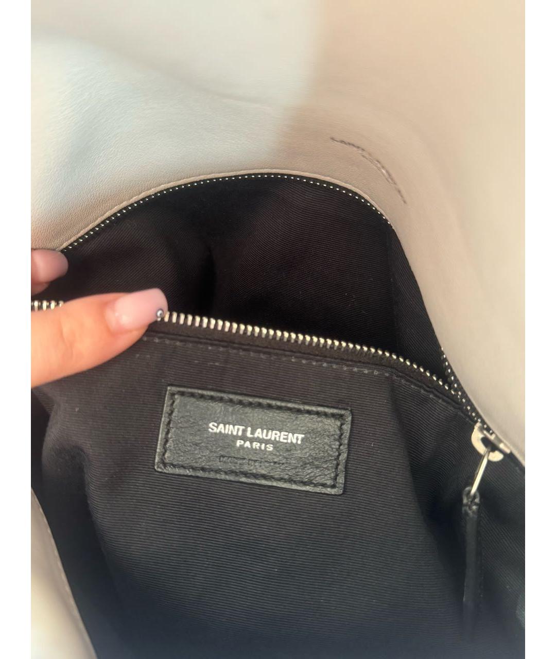 SAINT LAURENT Серая сумка через плечо, фото 3