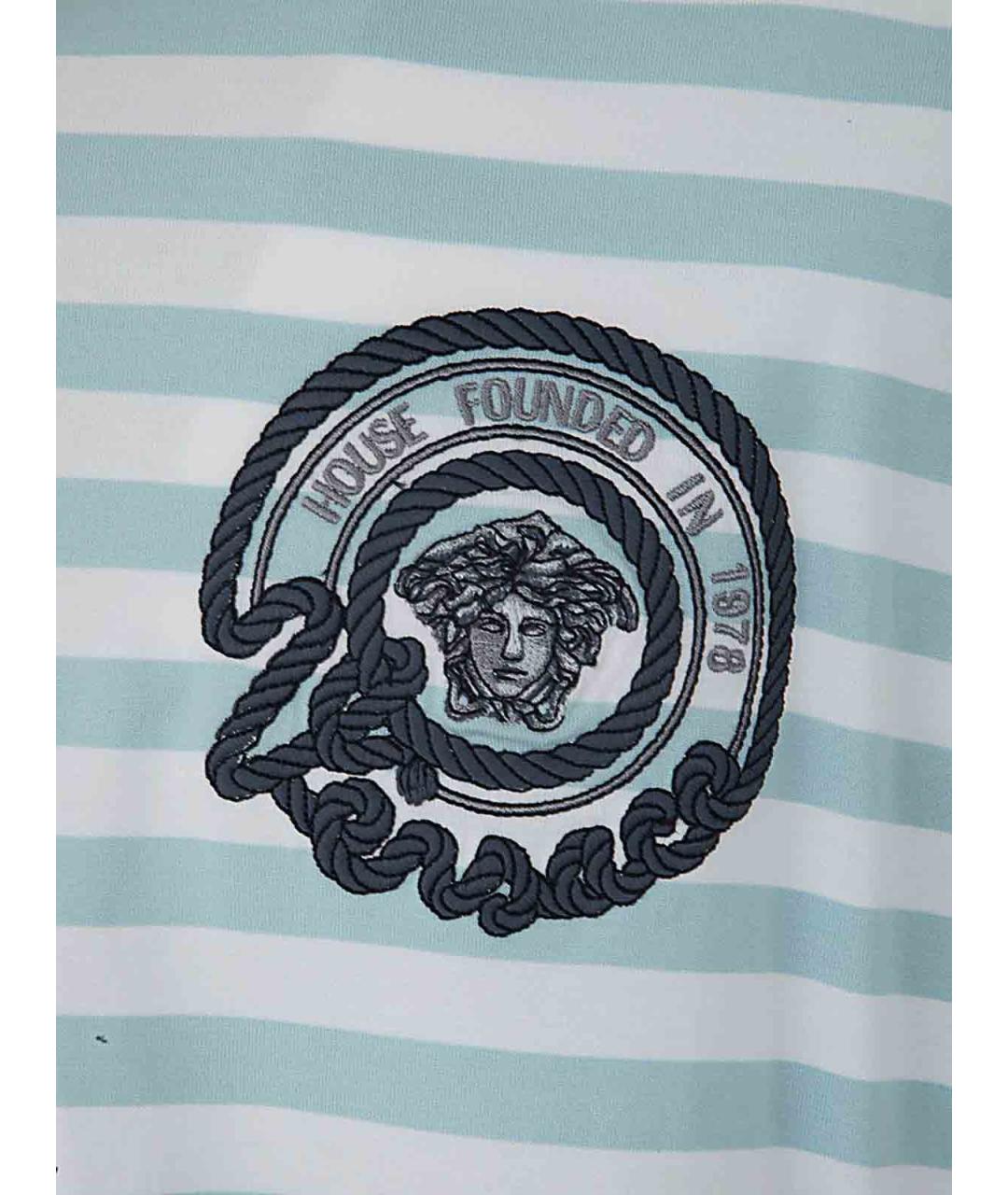 VERSACE Белая хлопковая футболка, фото 3