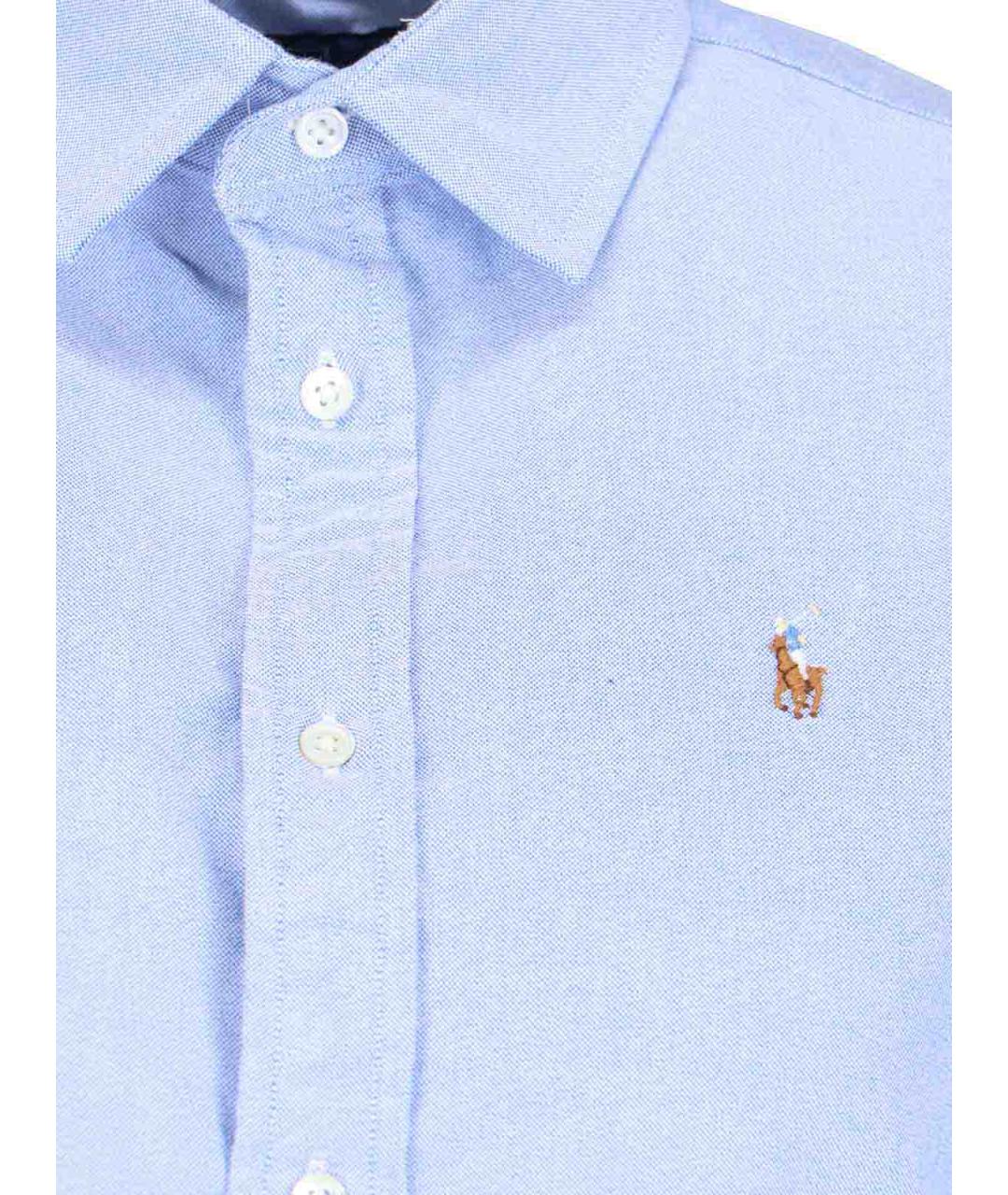 POLO RALPH LAUREN Голубая хлопковая рубашка, фото 3