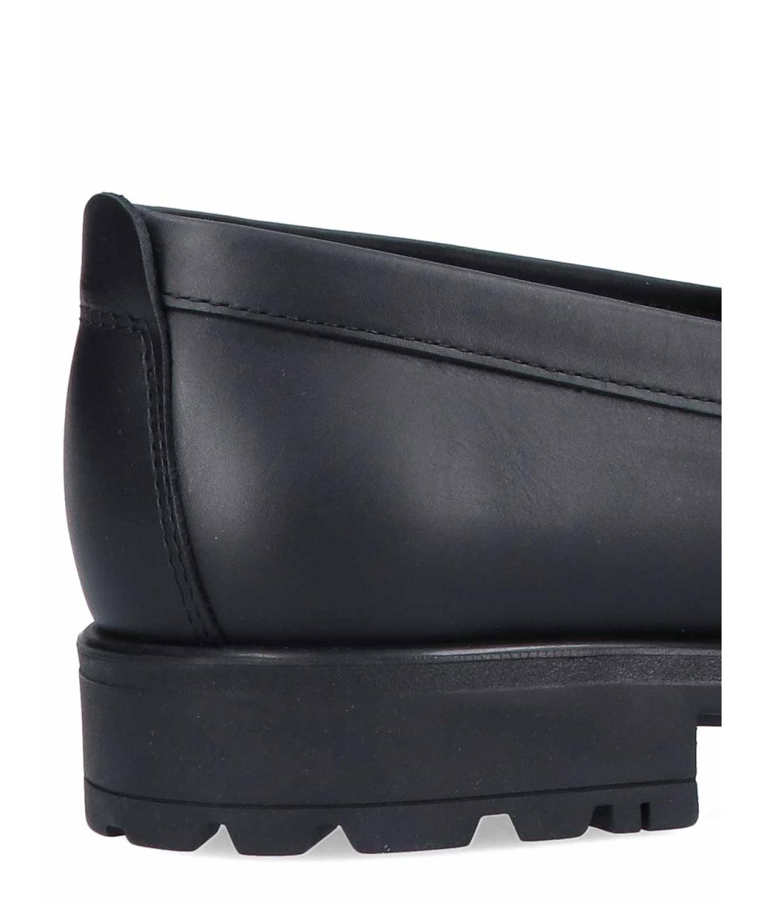 FERRAGAMO Черные кожаные лоферы, фото 4