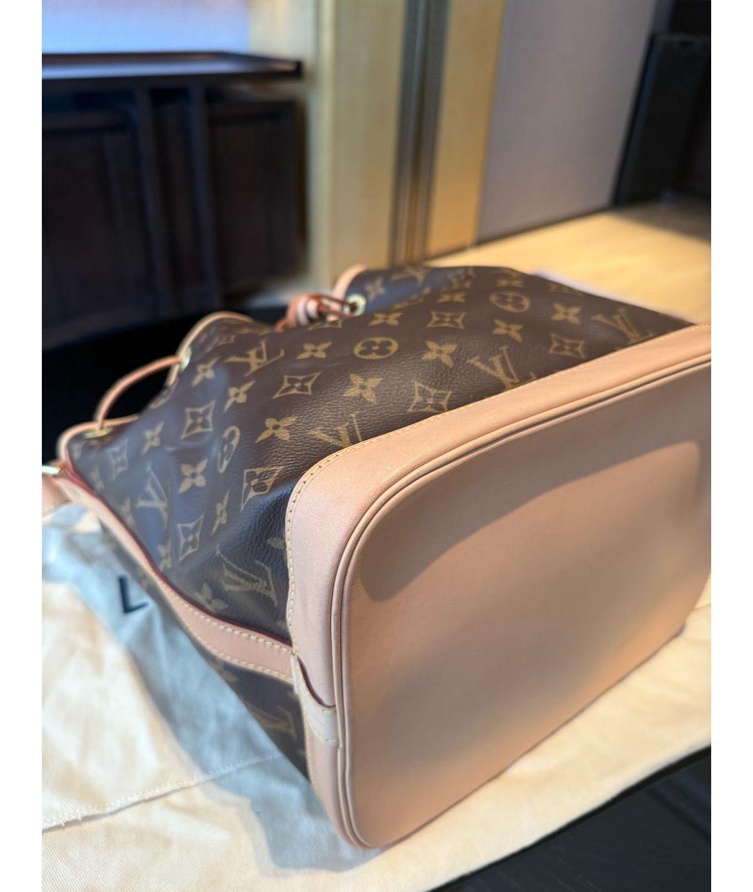 LOUIS VUITTON Коричневая кожаная сумка тоут, фото 6