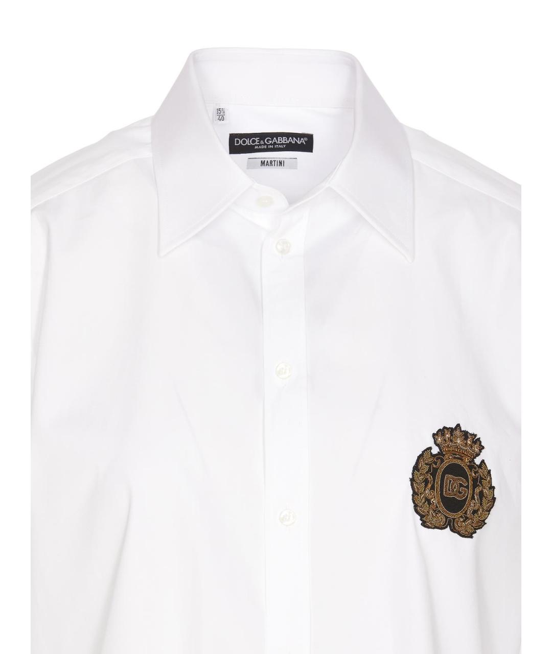DOLCE&GABBANA Белая кэжуал рубашка, фото 4