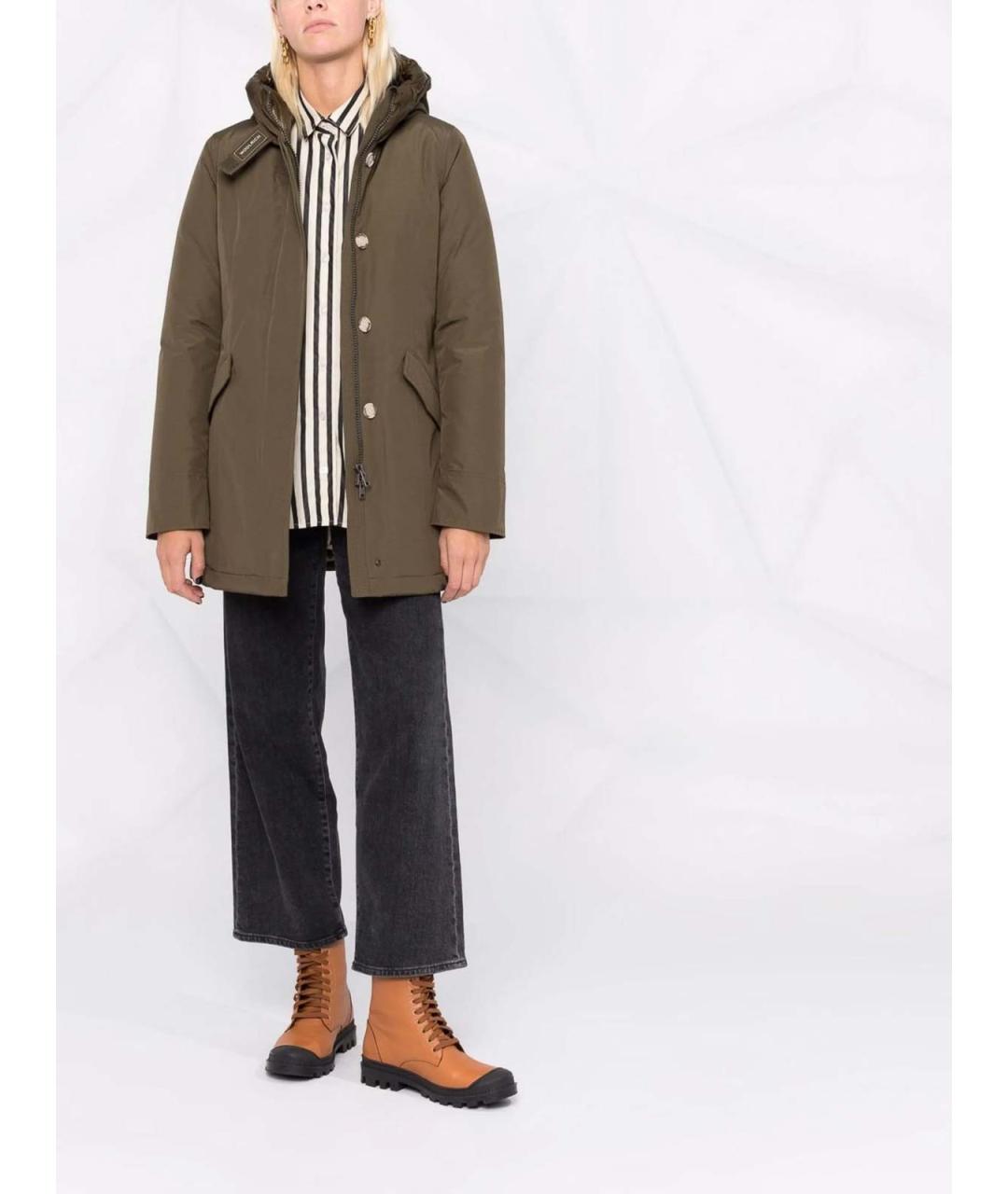 WOOLRICH Хаки нейлоновая парка, фото 2