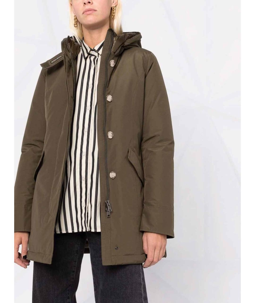 WOOLRICH Хаки нейлоновая парка, фото 5