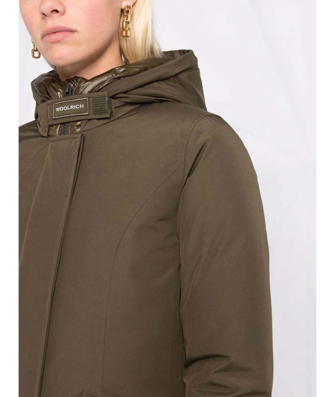 WOOLRICH Хаки нейлоновая парка, фото 3