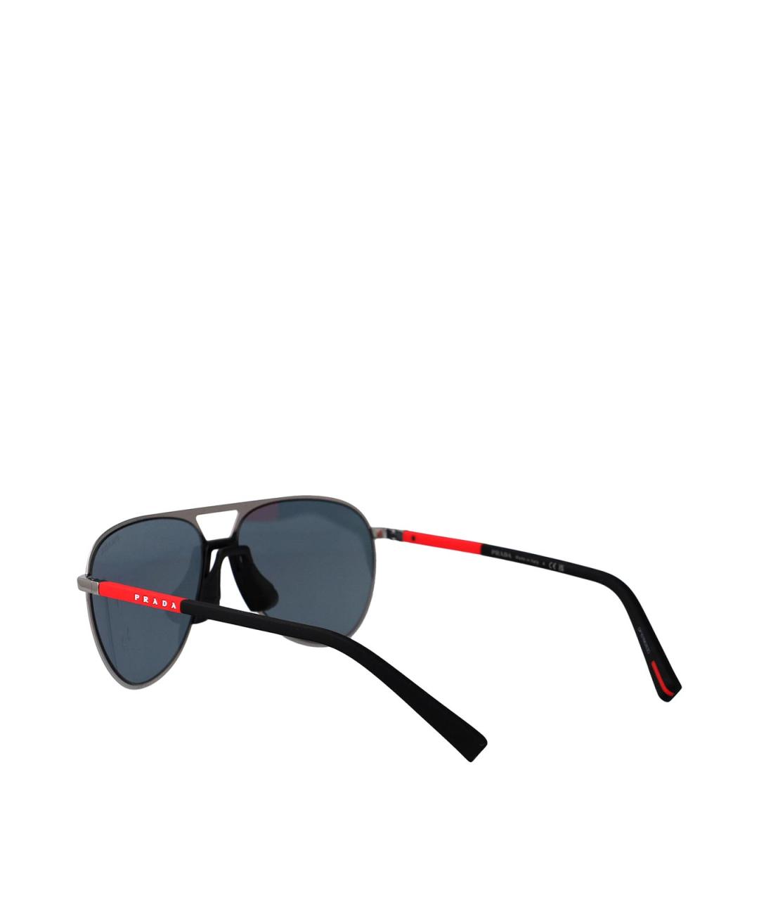 PRADA Серые металлические солнцезащитные очки, фото 4