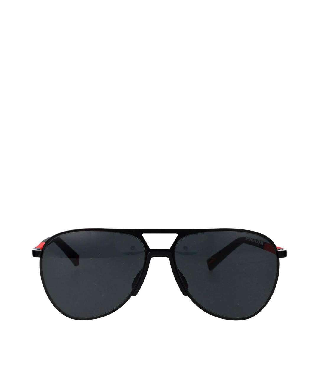 PRADA Черные металлические солнцезащитные очки, фото 1