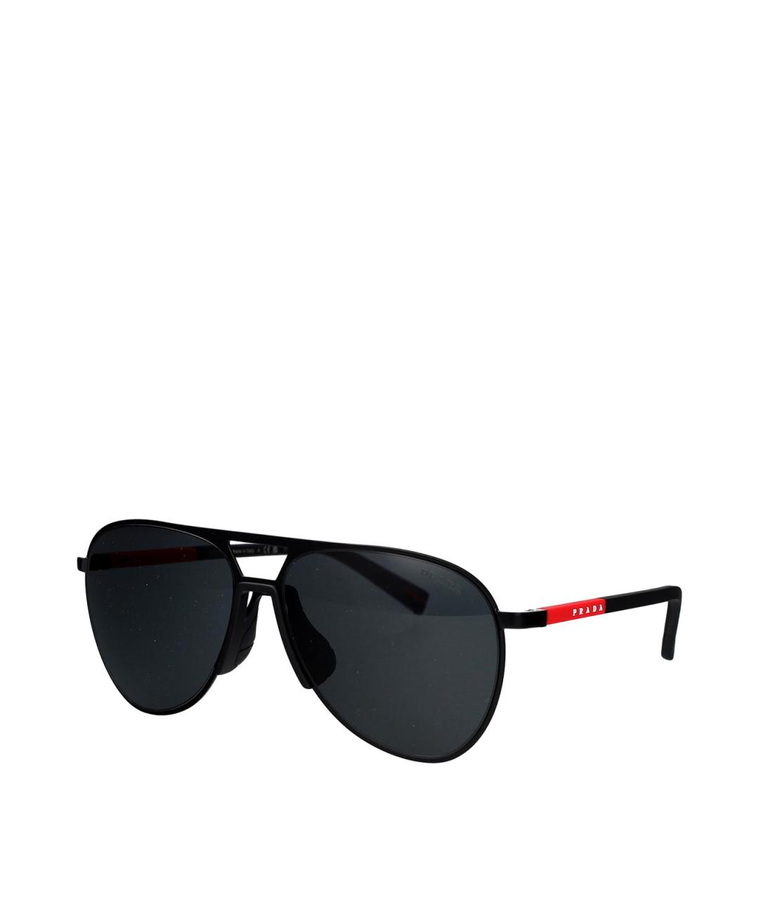 PRADA Черные металлические солнцезащитные очки, фото 2