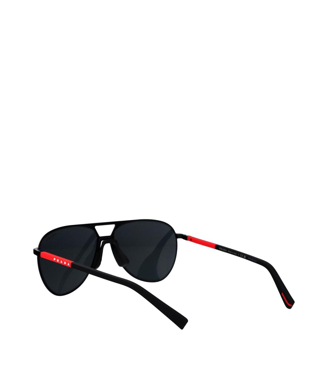 PRADA Черные металлические солнцезащитные очки, фото 4