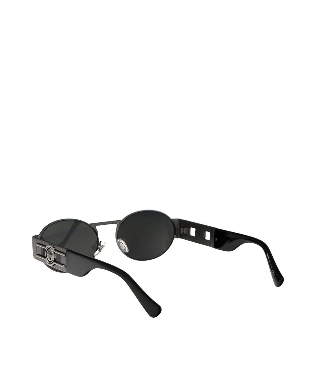 VERSACE Серые металлические солнцезащитные очки, фото 4