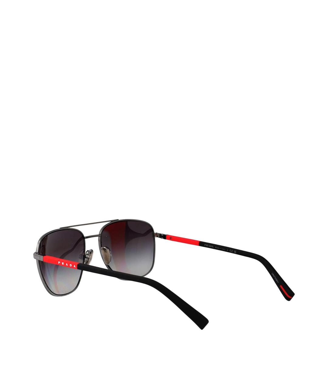 PRADA Серые металлические солнцезащитные очки, фото 4