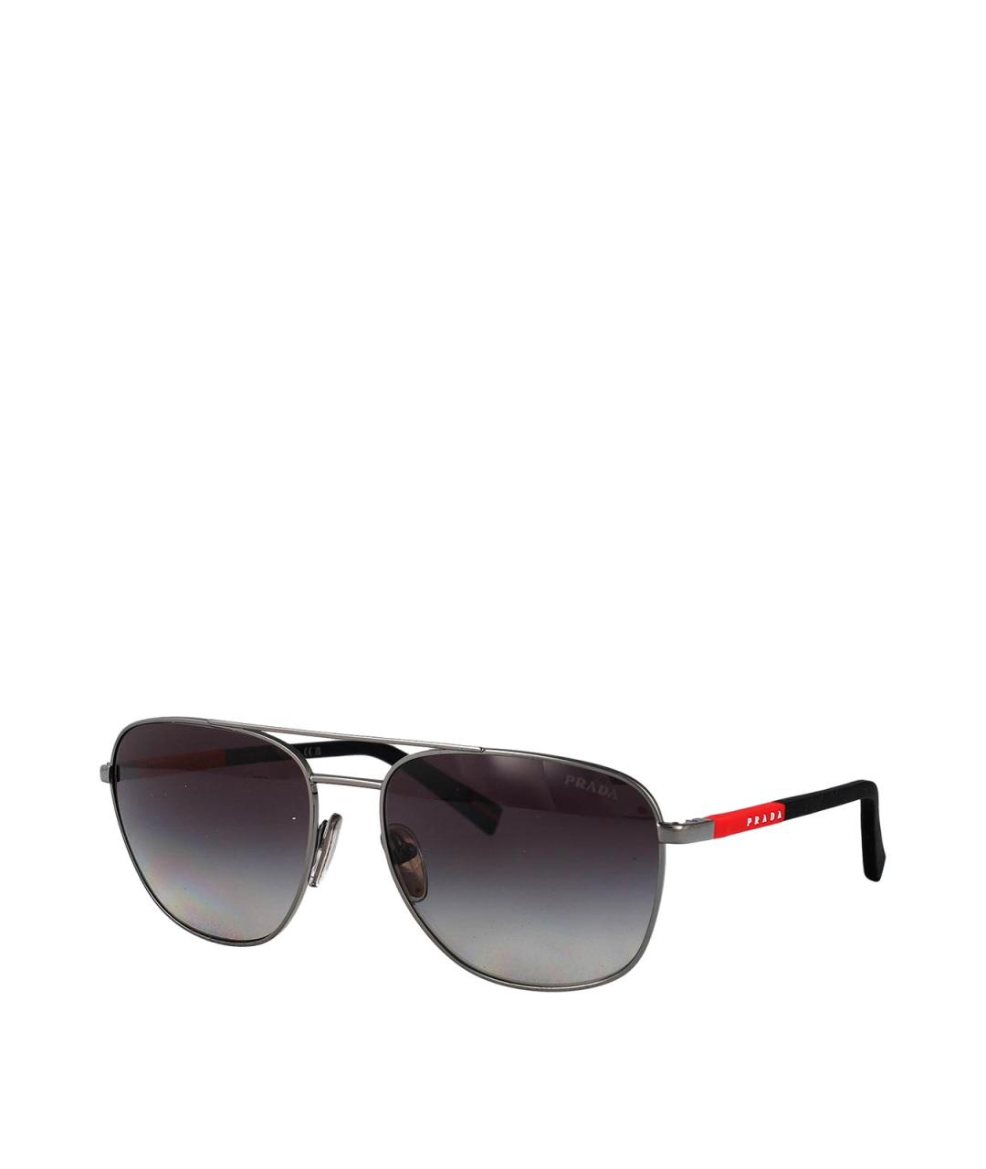 PRADA Серые металлические солнцезащитные очки, фото 2
