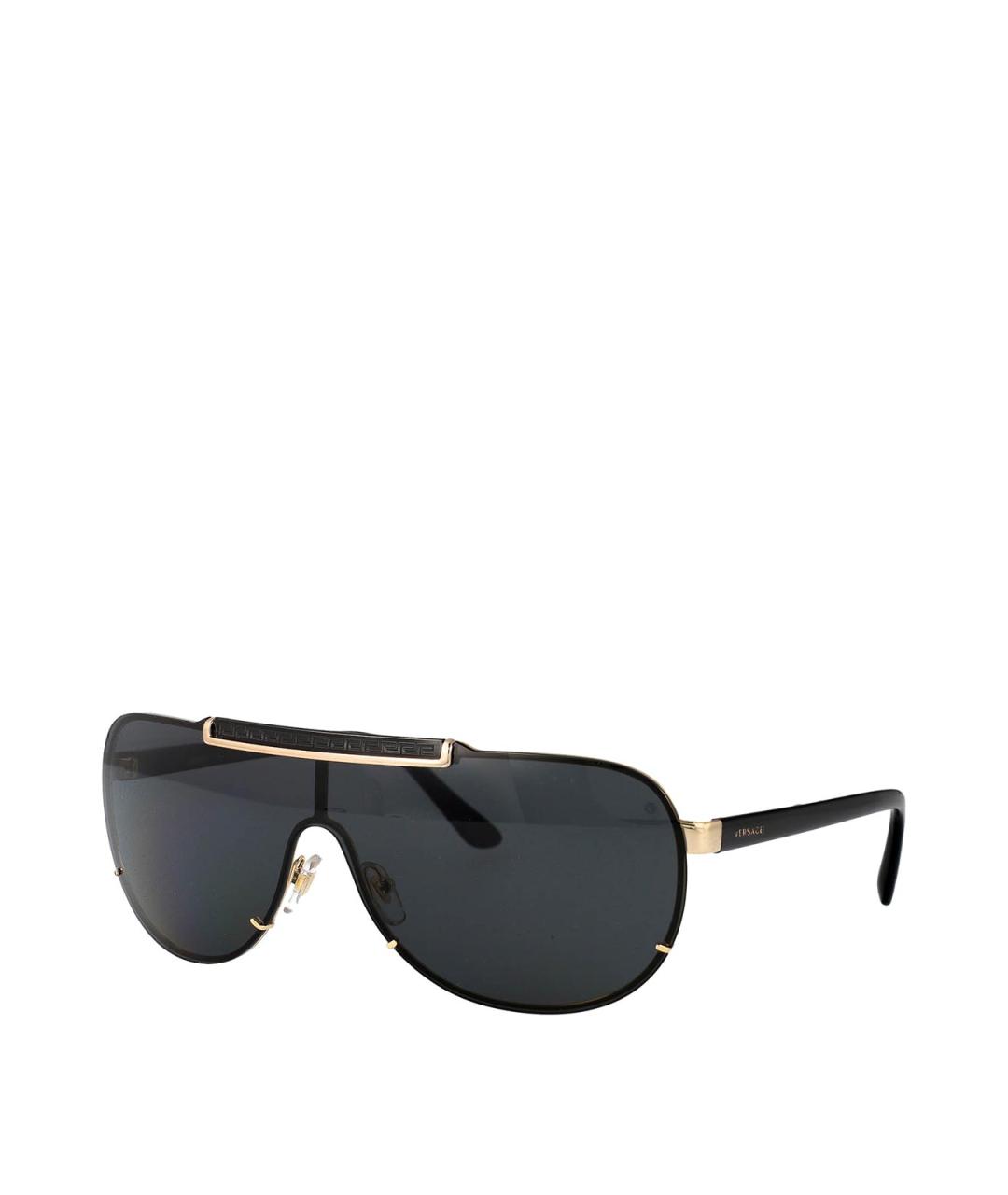 VERSACE Золотые металлические солнцезащитные очки, фото 2
