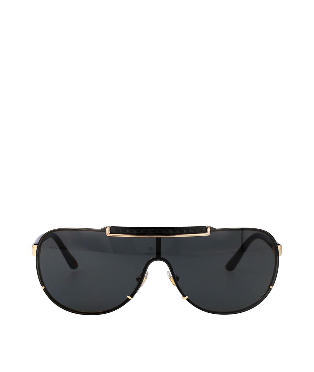 VERSACE Золотые металлические солнцезащитные очки, фото 1