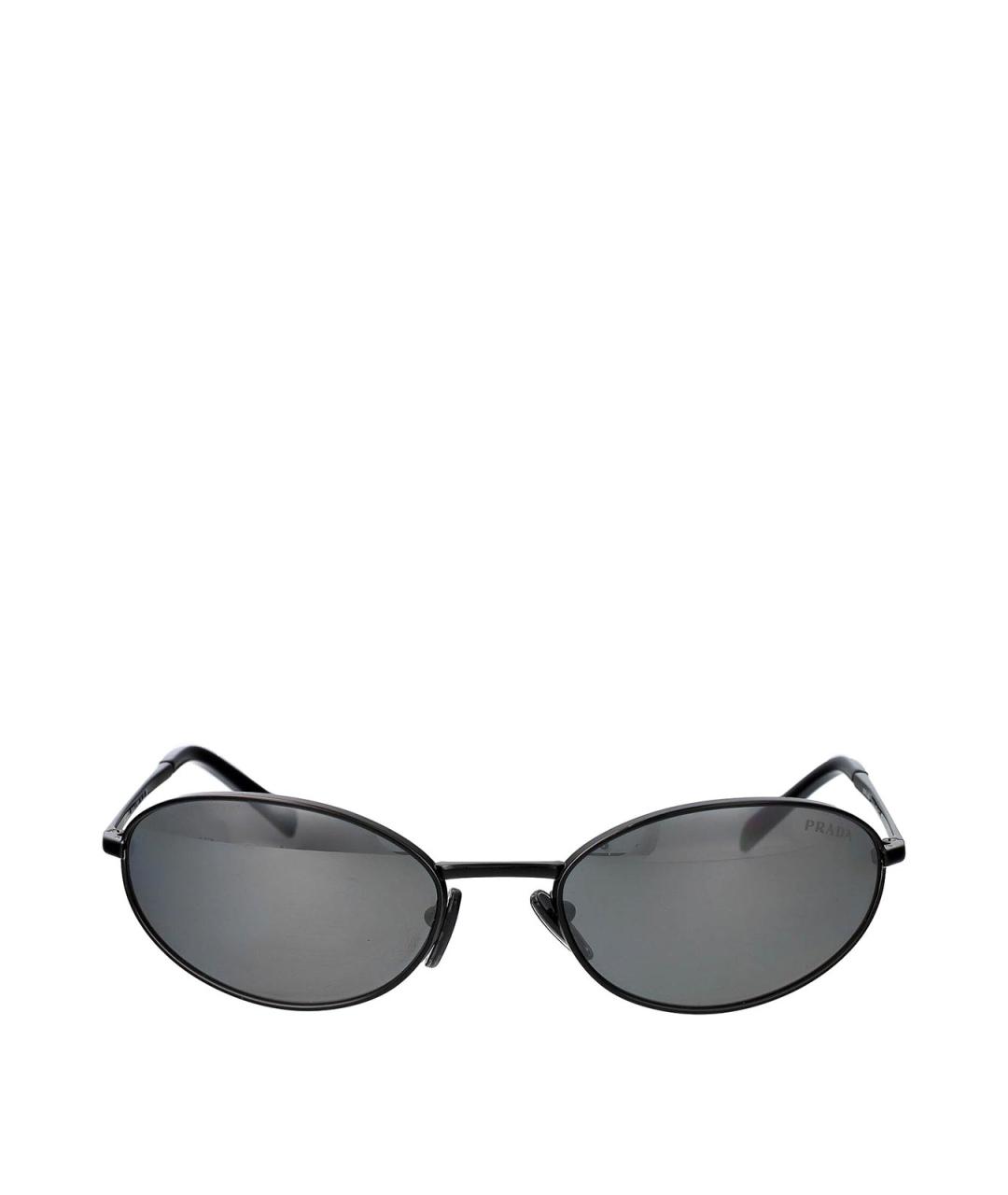 PRADA Черные металлические солнцезащитные очки, фото 1