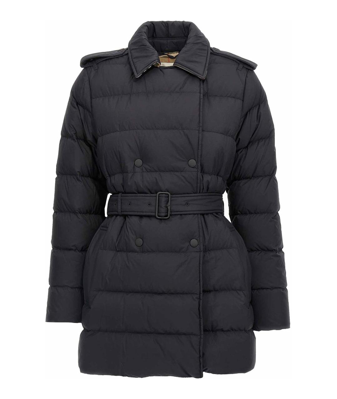 BURBERRY Черная полиамидовая куртка, фото 2