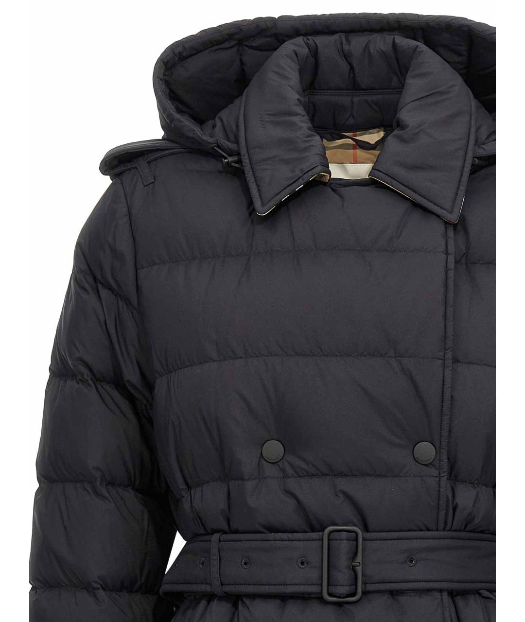 BURBERRY Черная полиамидовая куртка, фото 4
