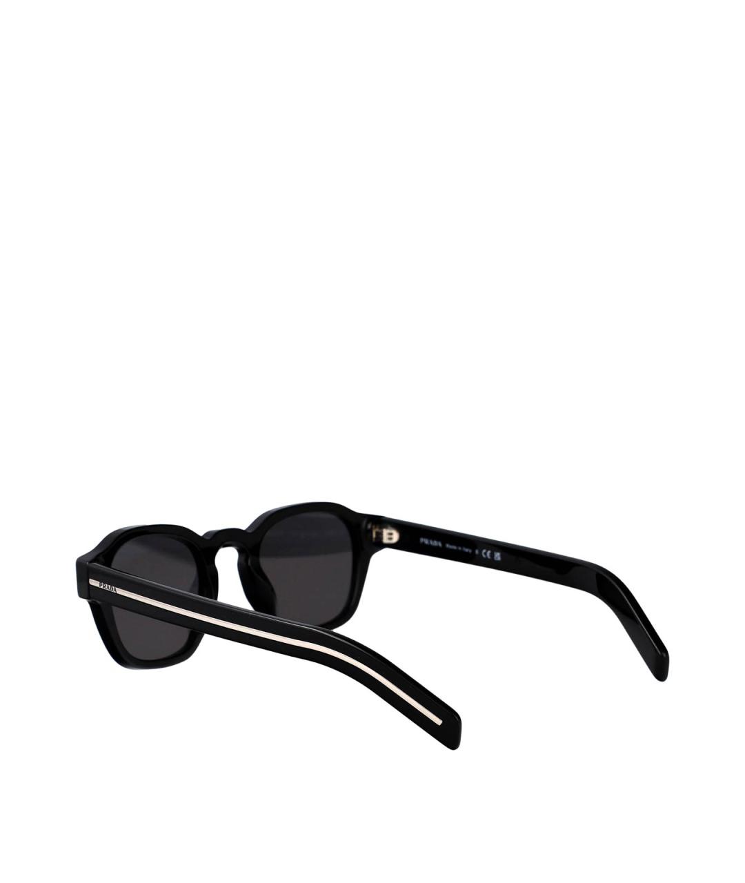 PRADA Черные пластиковые солнцезащитные очки, фото 4