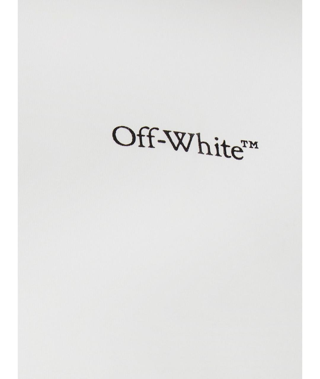 OFF-WHITE Белая хлопковая футболка, фото 3