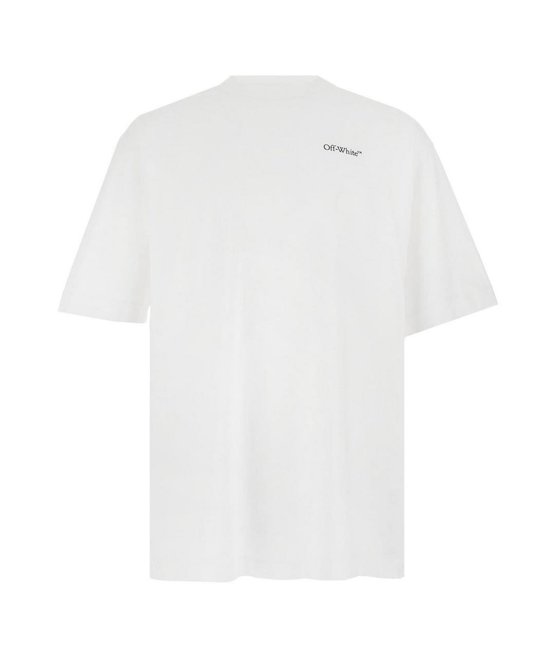 OFF-WHITE Белая хлопковая футболка, фото 1