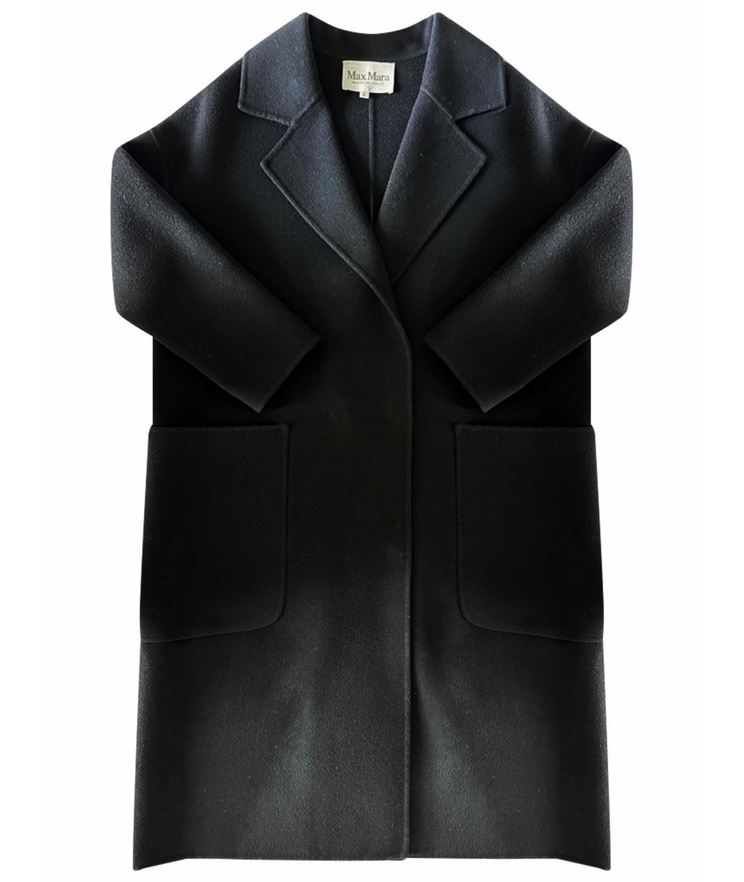 MAX MARA Черное шерстяное пальто, фото 1