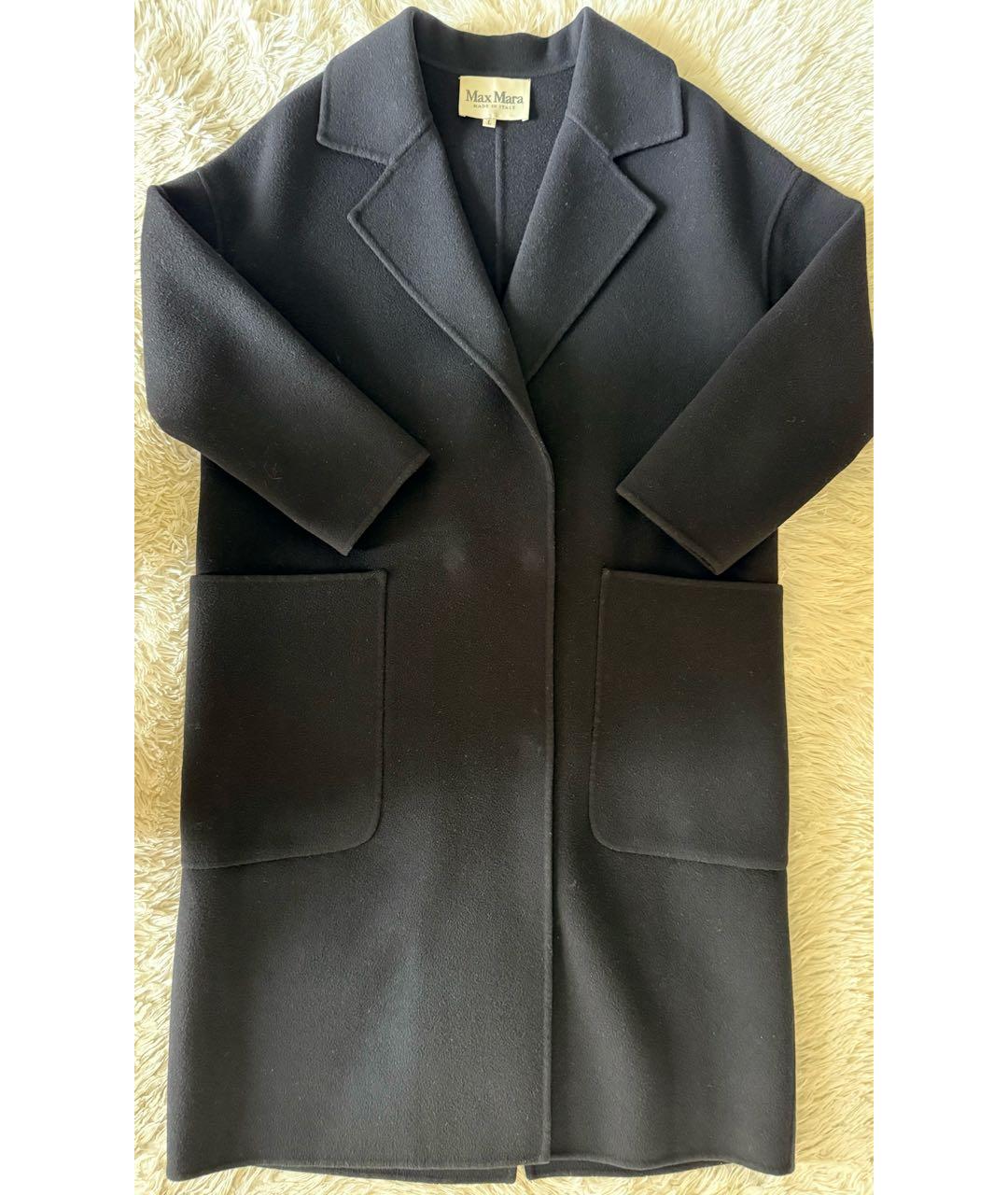 MAX MARA Черное шерстяное пальто, фото 5