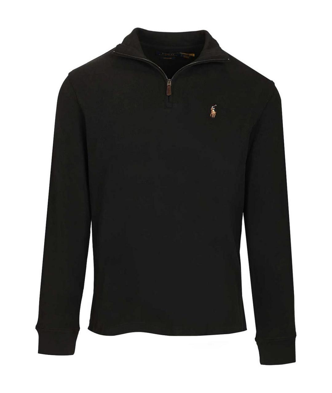 POLO RALPH LAUREN Черный хлопковый джемпер / свитер, фото 1