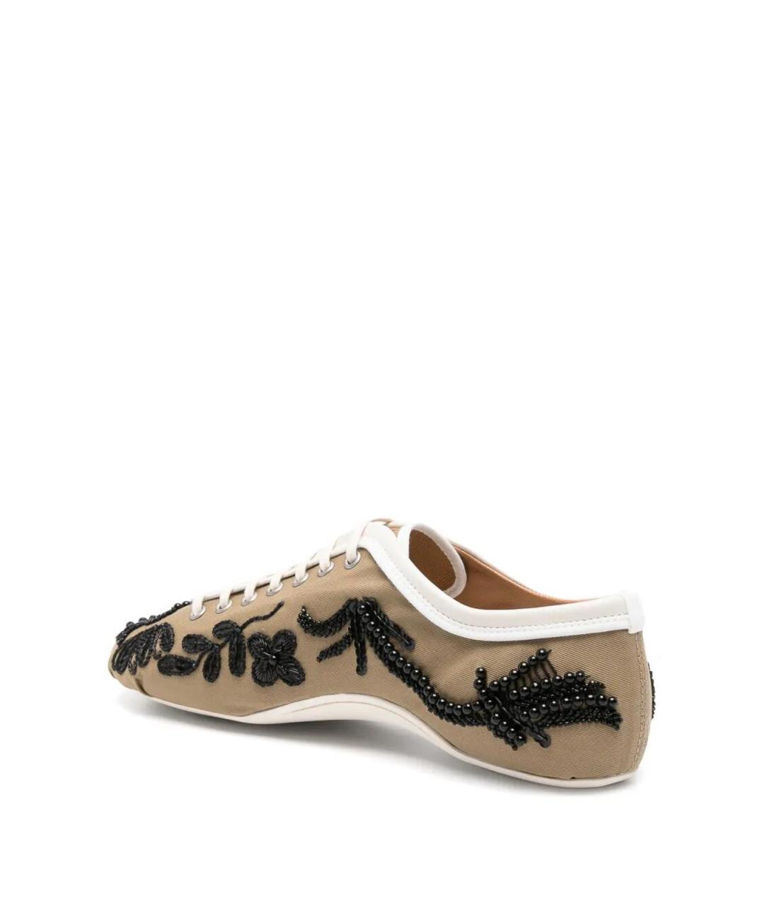 DRIES VAN NOTEN Бежевые текстильные кеды, фото 3