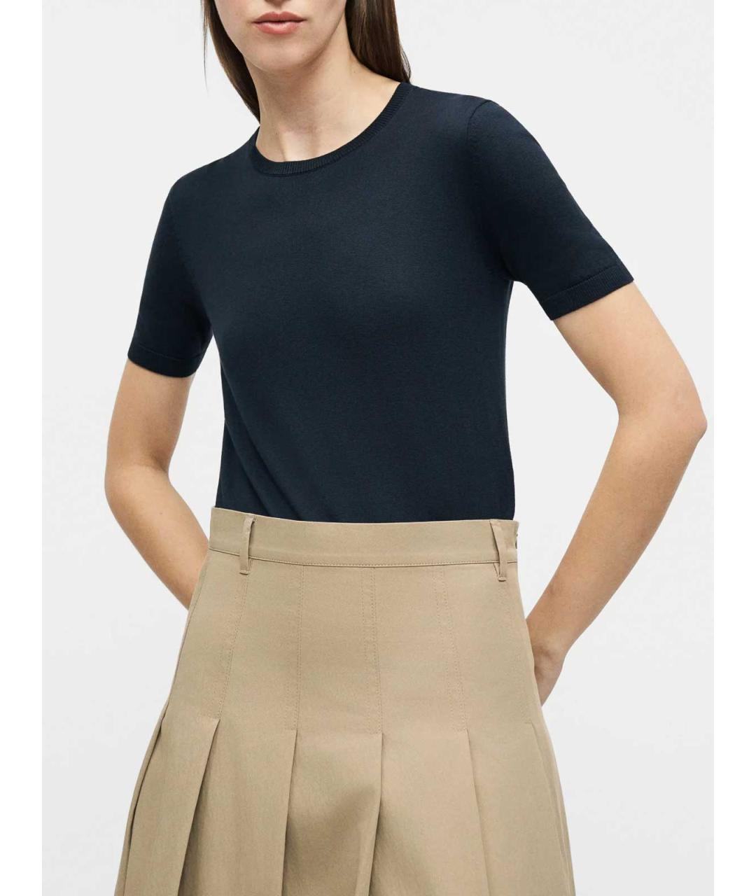 WEEKEND MAX MARA Бежевая хлопковая юбка миди, фото 6