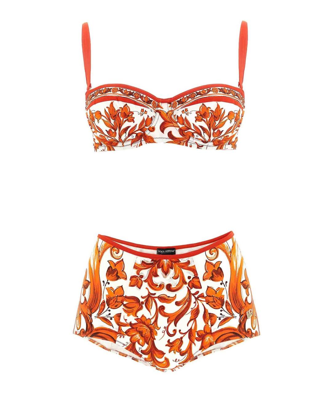 DOLCE&GABBANA Оранжевый купальник, фото 1