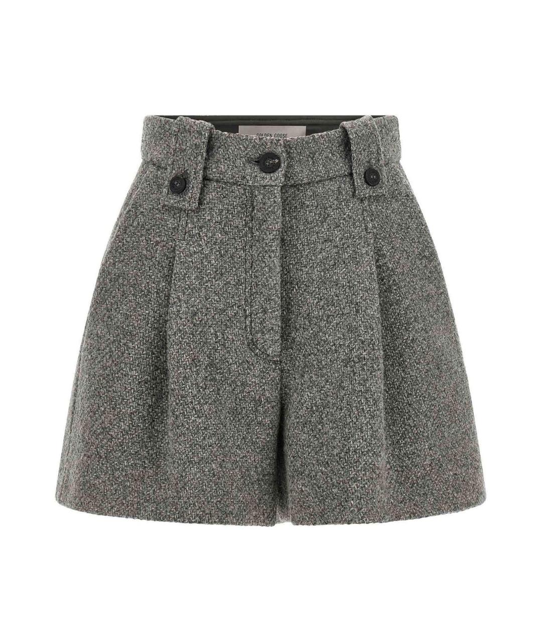 GOLDEN GOOSE Серые шерстяные шорты, фото 1