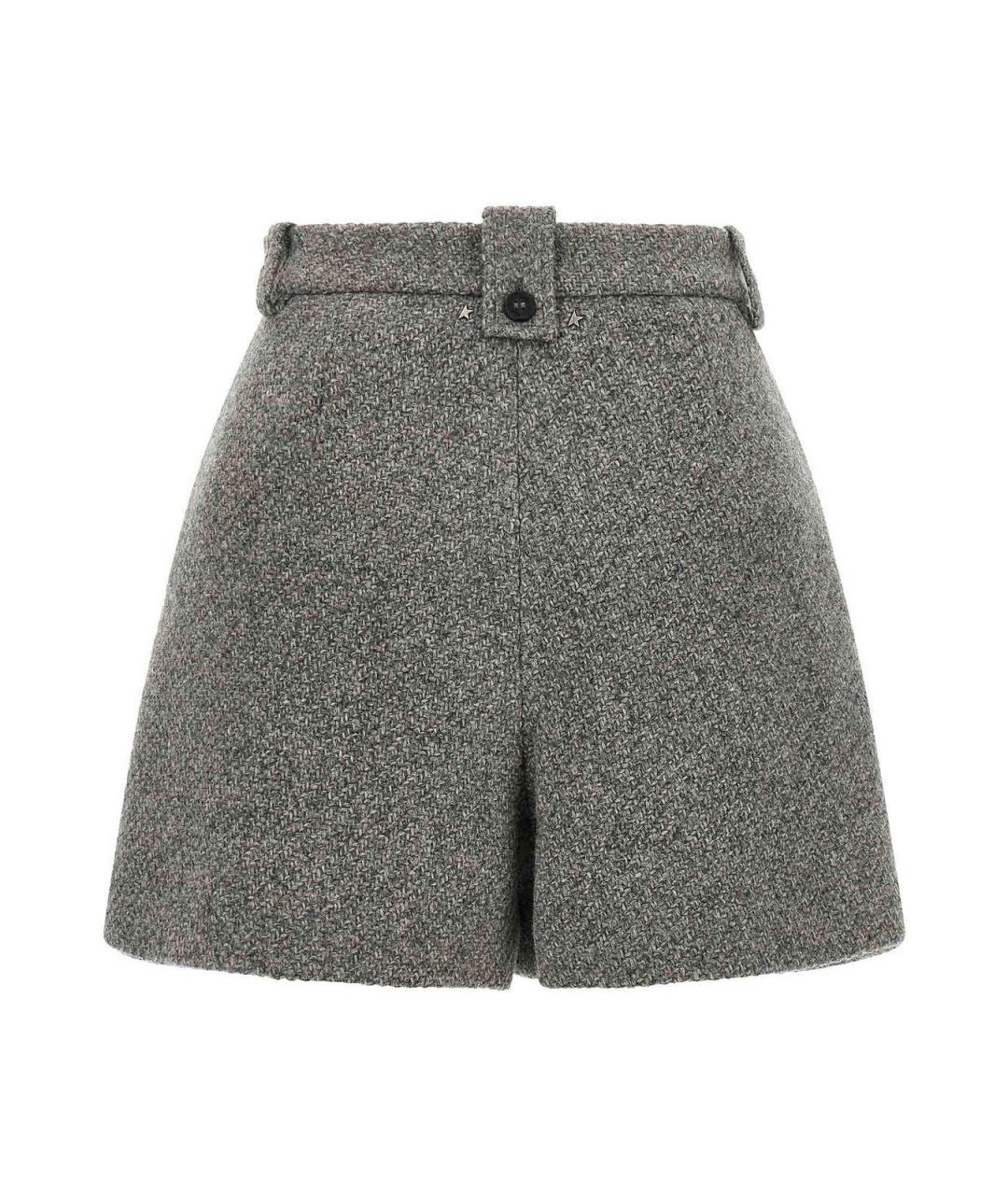 GOLDEN GOOSE Серые шерстяные шорты, фото 2