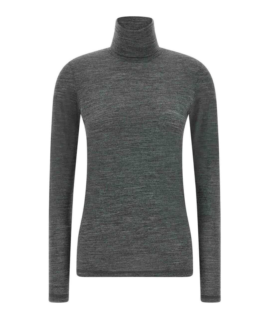 JIL SANDER Серая шерстяная водолазка, фото 1