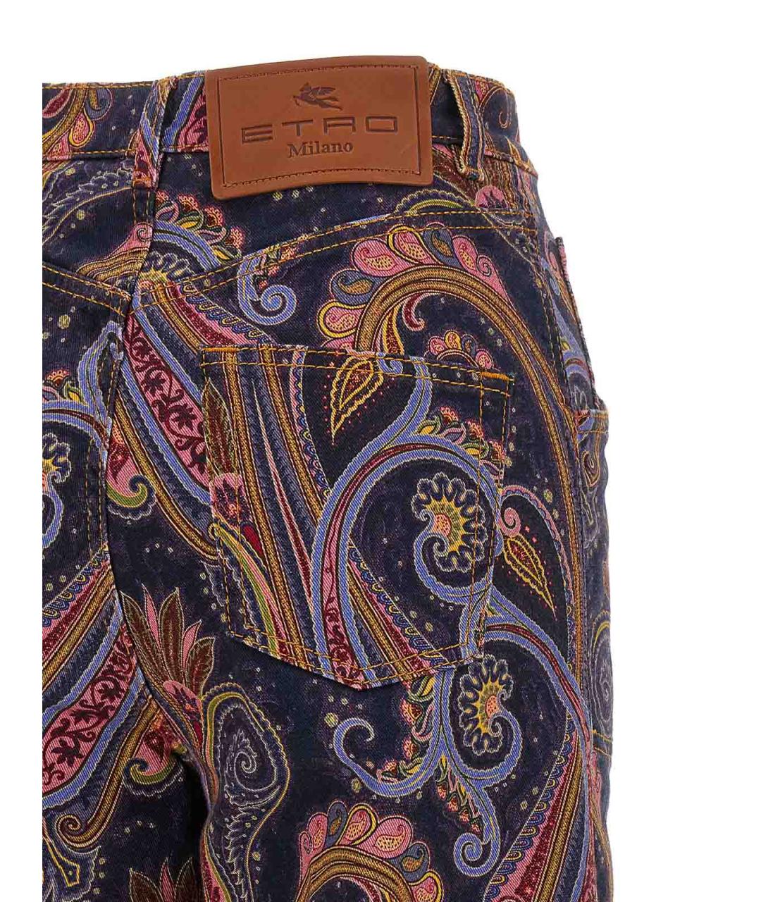 ETRO Мульти хлопковые джинсы клеш, фото 4