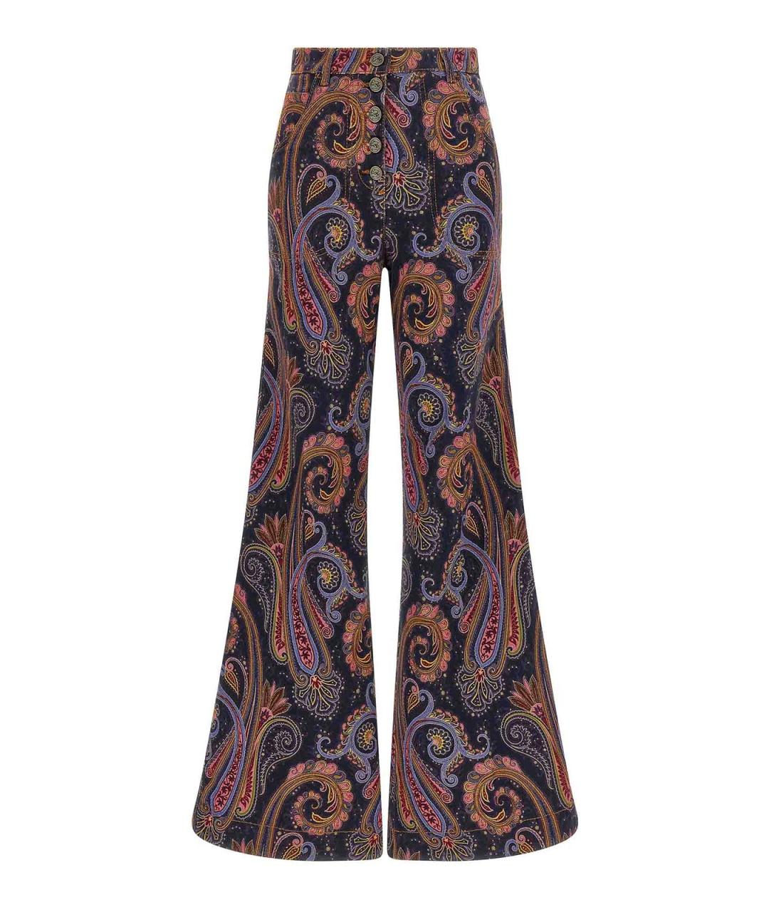 ETRO Мульти хлопковые джинсы клеш, фото 1
