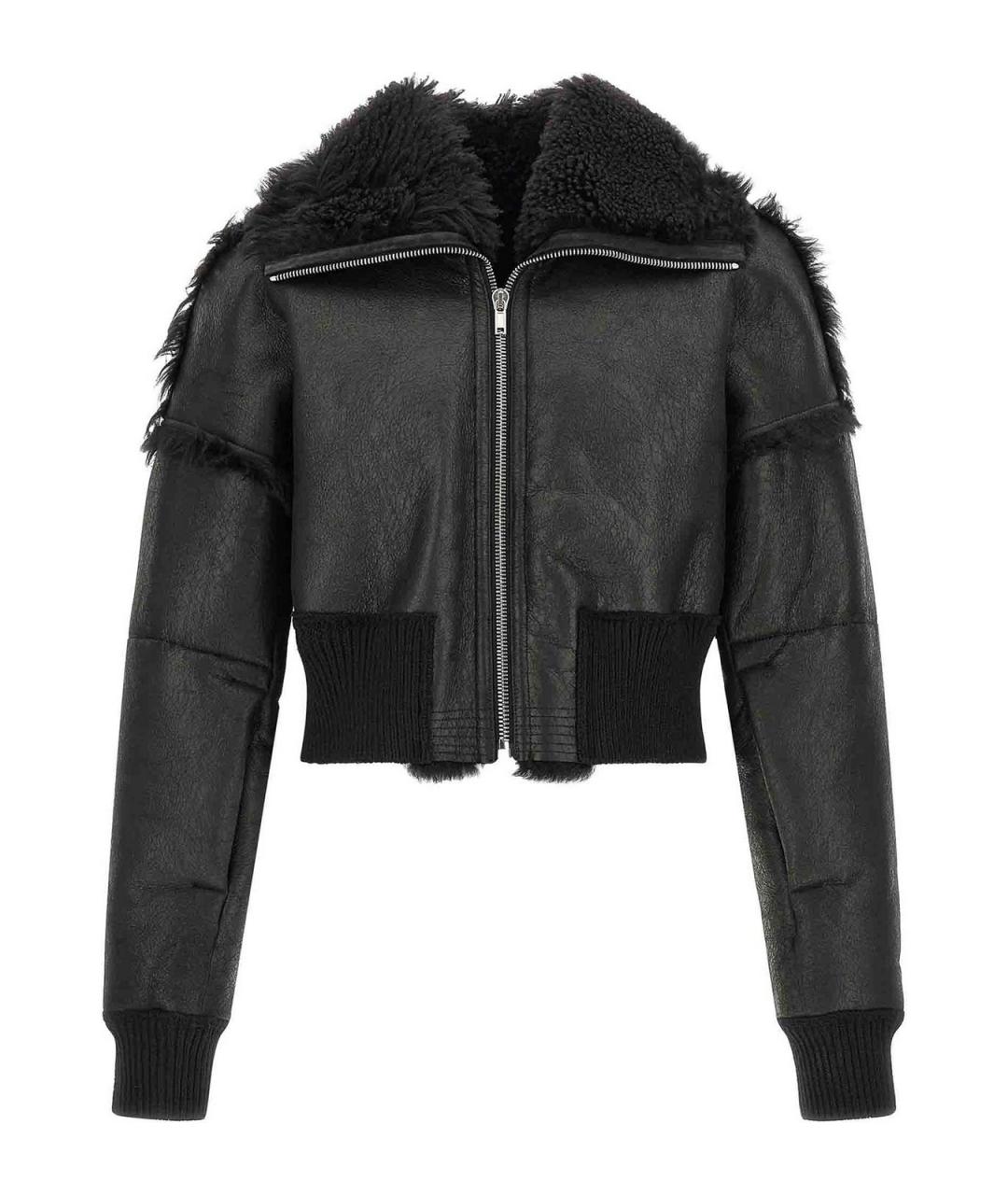 RICK OWENS Черная кожаная куртка, фото 1