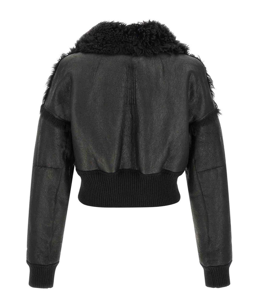 RICK OWENS Черная кожаная куртка, фото 2