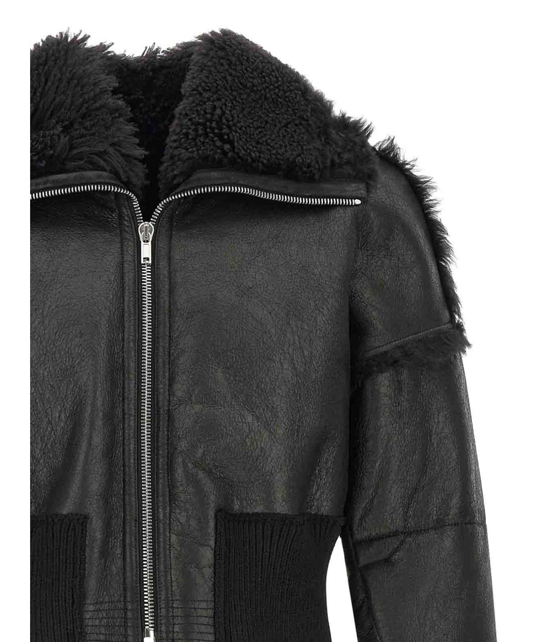 RICK OWENS Черная кожаная куртка, фото 3