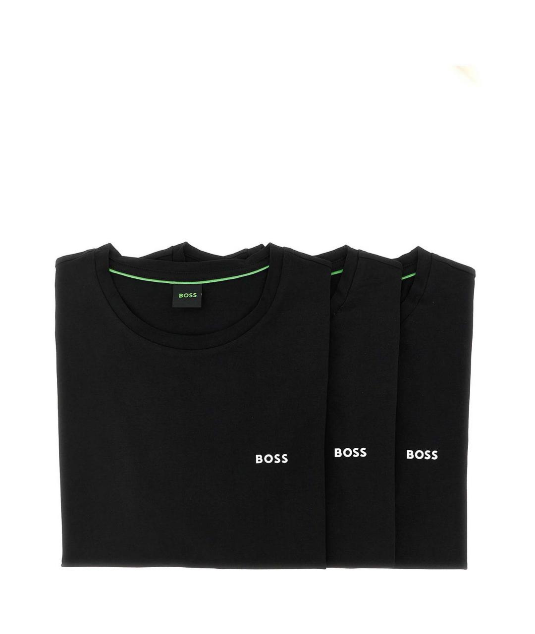 HUGO BOSS Черная хлопковая футболка, фото 2