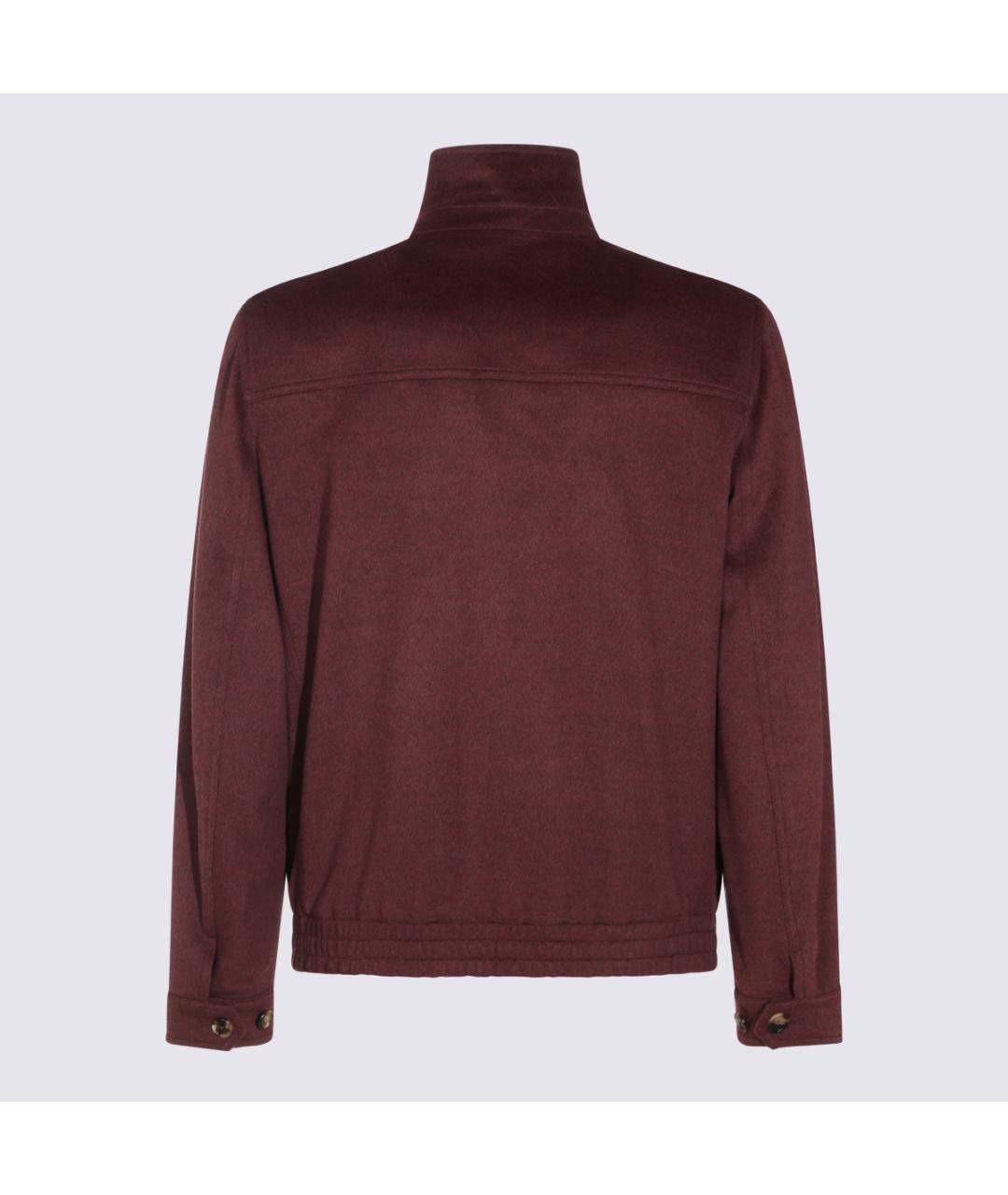 BRUNELLO CUCINELLI Бордовая шерстяная куртка, фото 4