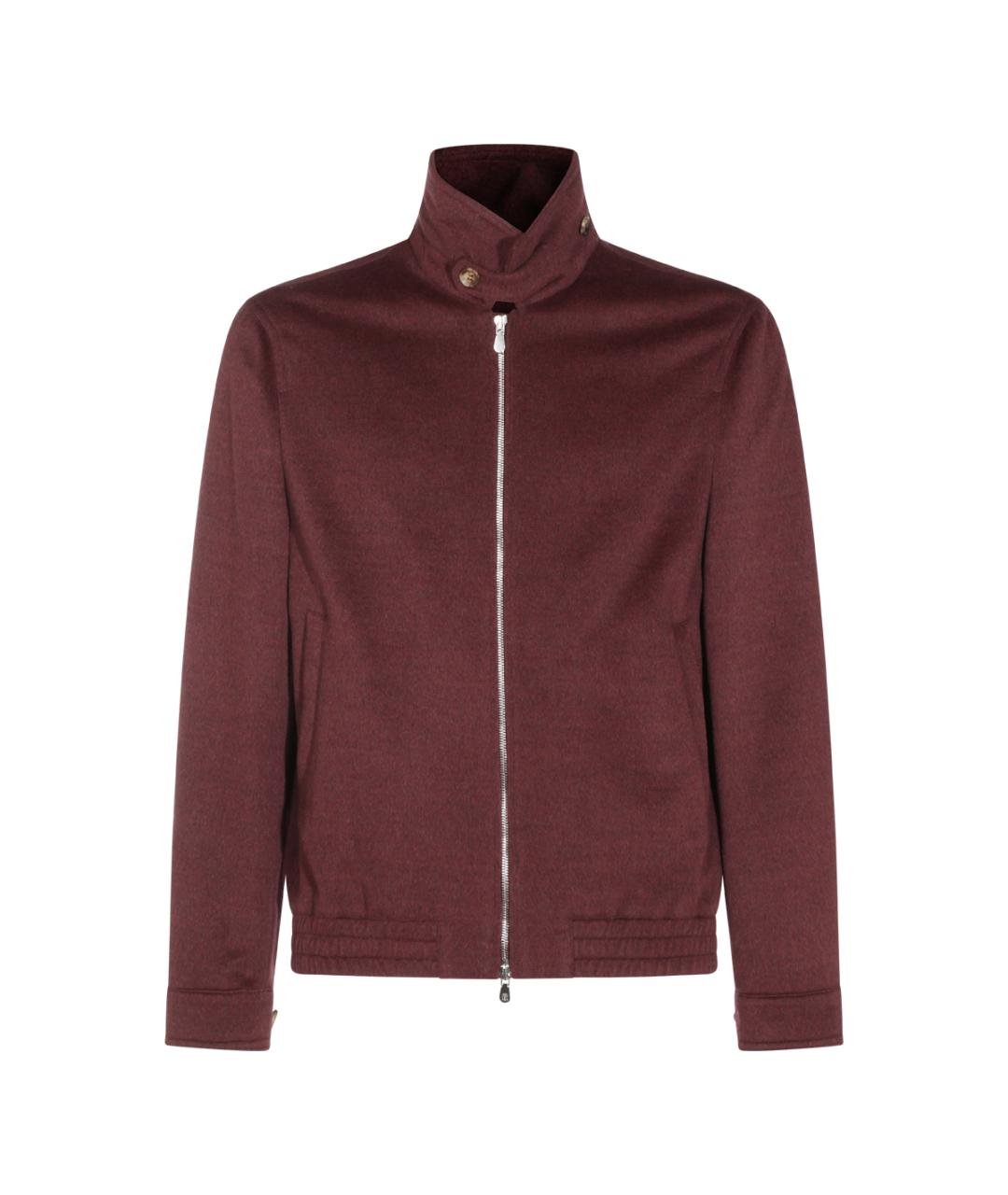BRUNELLO CUCINELLI Бордовая шерстяная куртка, фото 1