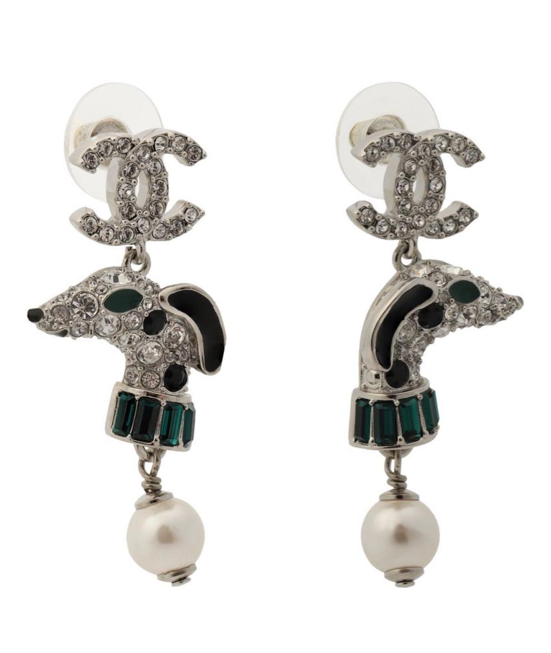 CHANEL Серебряные металлические серьги, фото 3