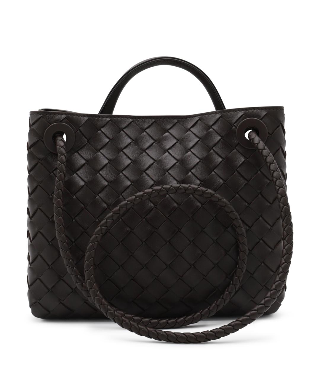 BOTTEGA VENETA Коричневая кожаная сумка тоут, фото 3