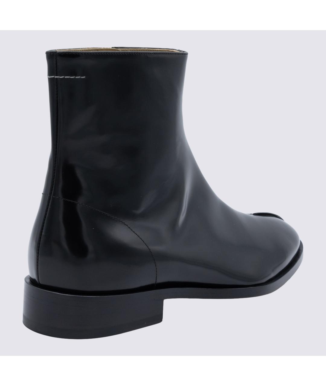 MM6 MAISON MARGIELA Черные кожаные высокие ботинки, фото 6