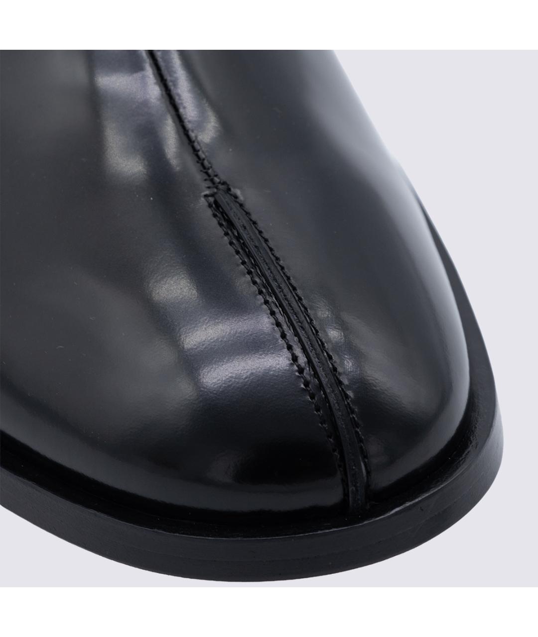 MM6 MAISON MARGIELA Черные кожаные высокие ботинки, фото 8
