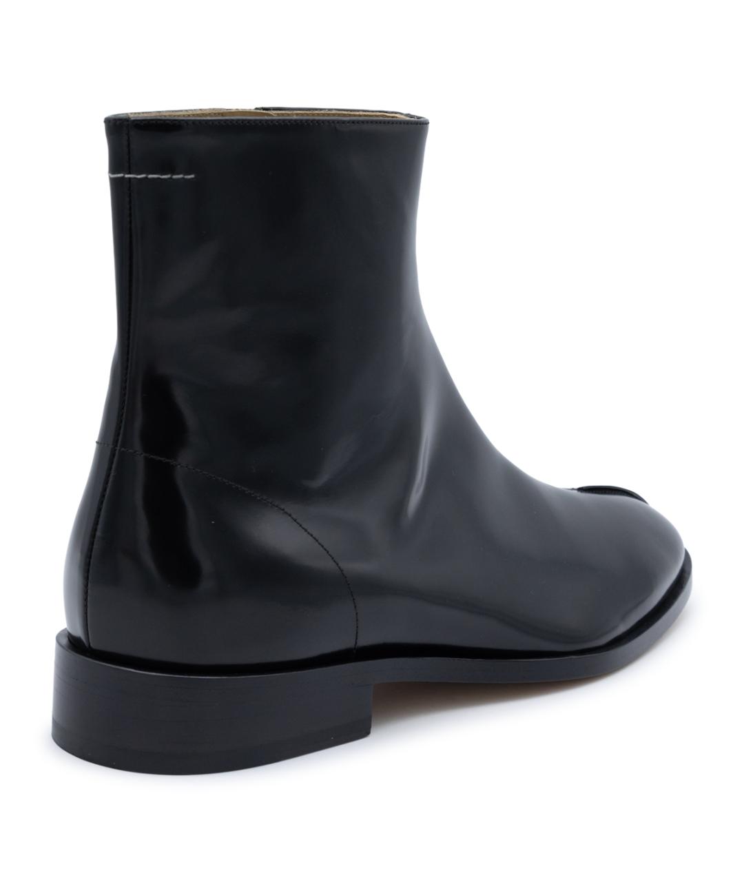 MM6 MAISON MARGIELA Черные кожаные высокие ботинки, фото 5