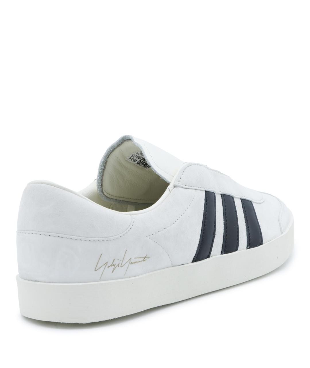 Y-3 Белые кожаные низкие кроссовки / кеды, фото 3