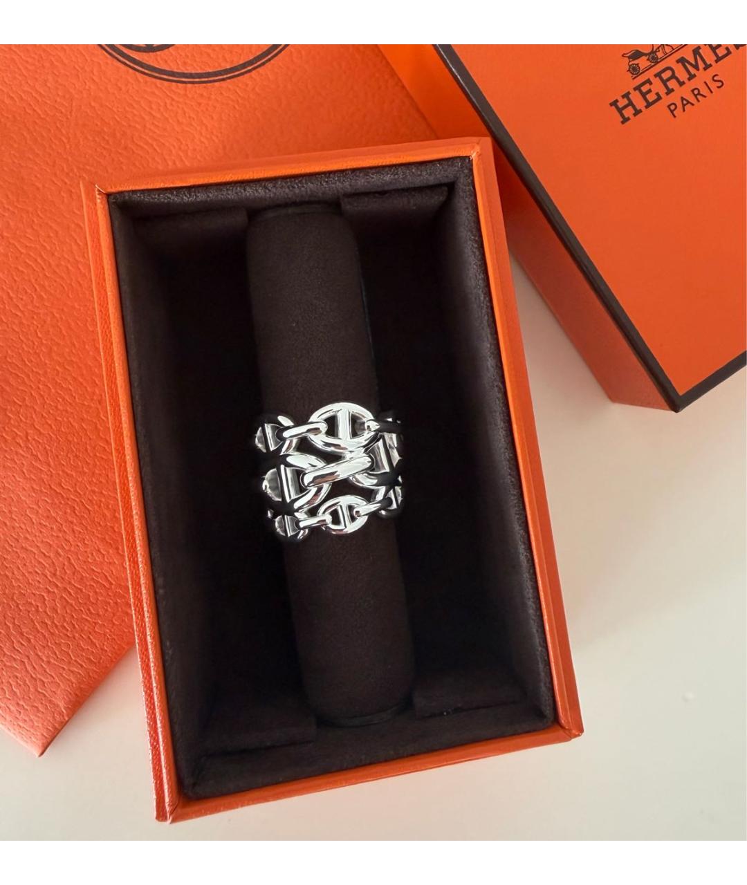 HERMES Серебряное серебряное кольцо, фото 2