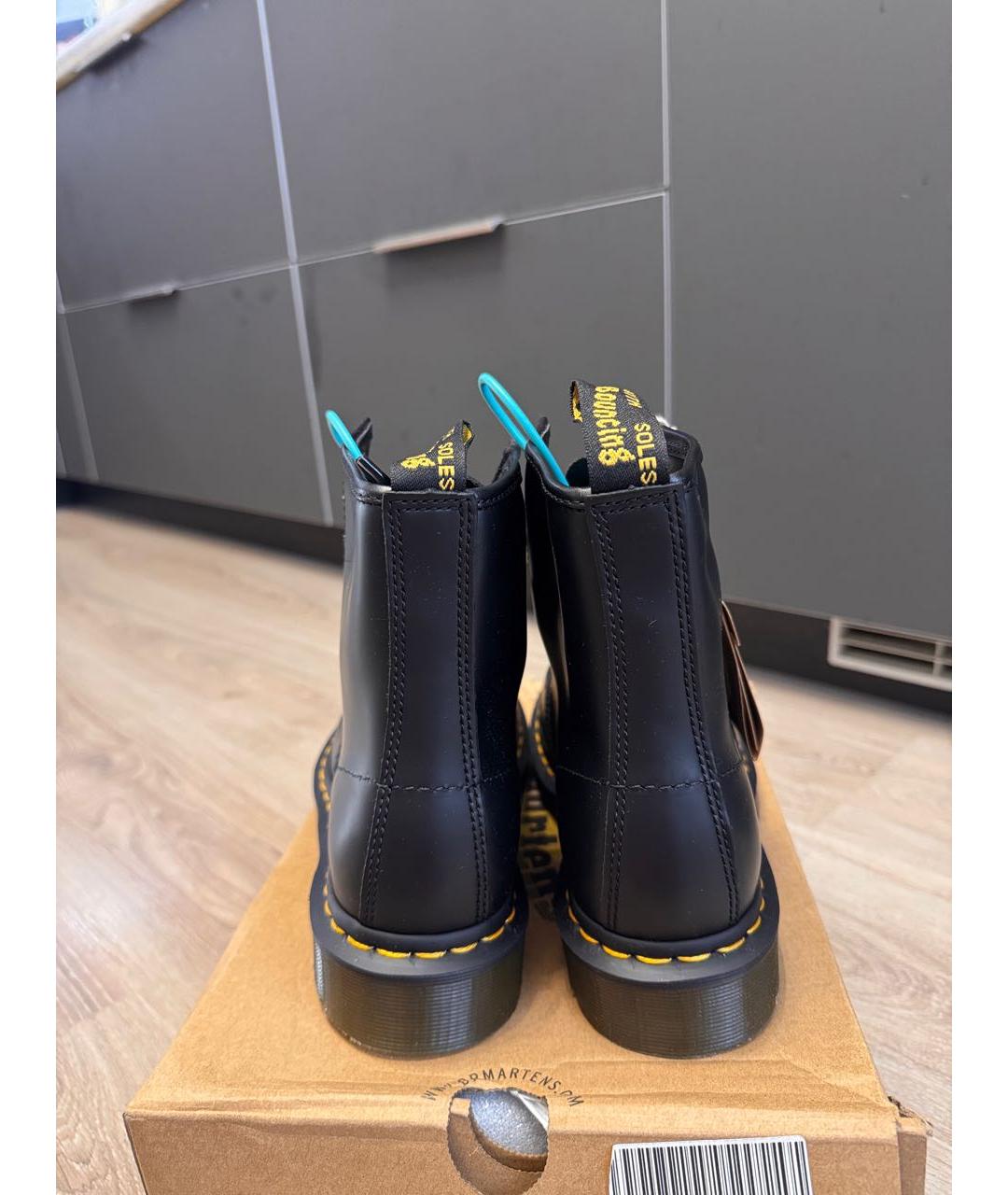 DR. MARTENS Черные кожаные ботинки, фото 4