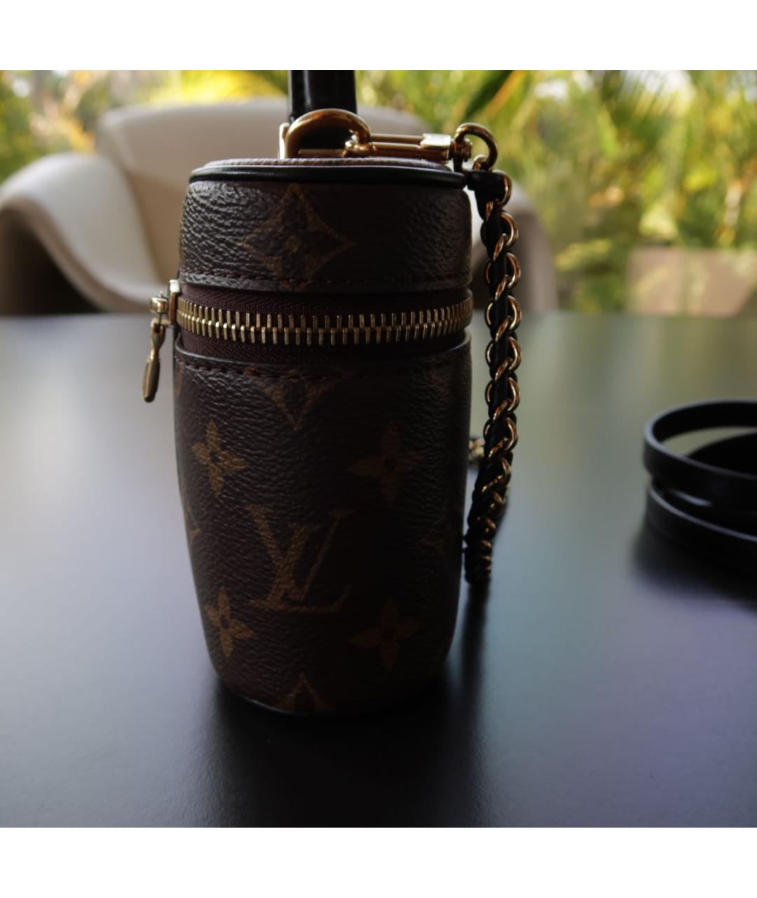 LOUIS VUITTON Коричневая кожаная сумка с короткими ручками, фото 2